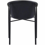 23 Inch Outdoor Dining Chair (Set of 2) Black Contemporary Outdoor Dining Chairs LOOMLAN By Moe's Home