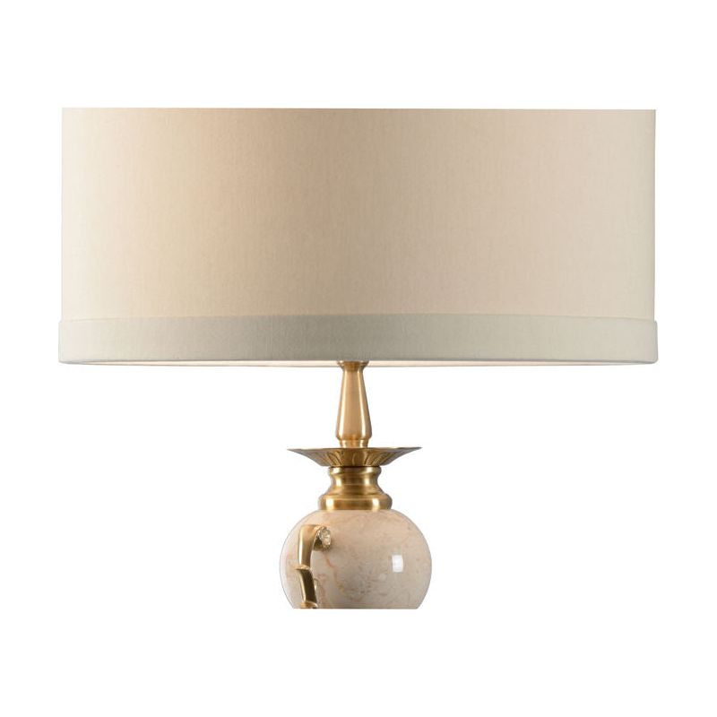 Column Genuine Marble Brass Accents Urn Table Lamp