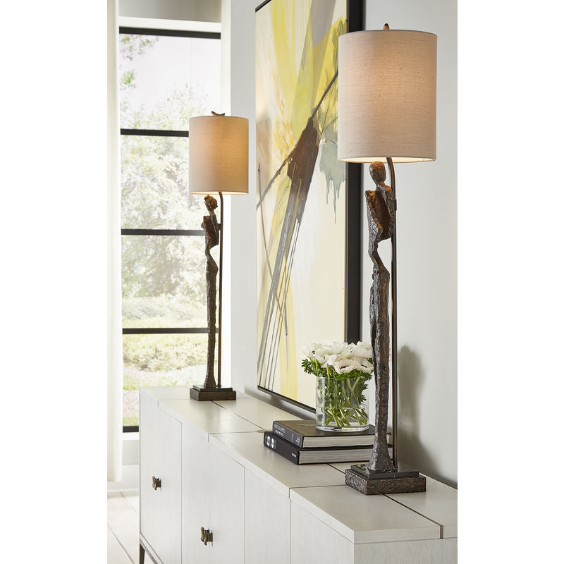 Modern Bronze Marble Base Table Lamp