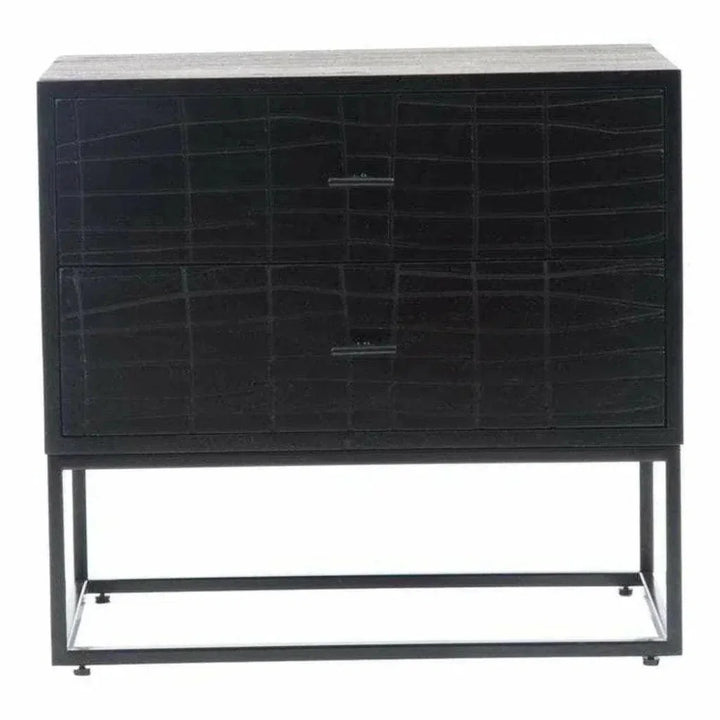 23.5 Inch Nightstand Black Contemporary - LOOMLAN - Moe's Home - Nightstands