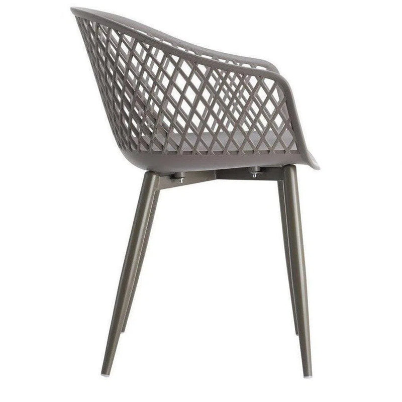 23.5 Inch Outdoor Chair Grey (Set of 2) Grey Contemporary Outdoor Accent Chairs LOOMLAN By Moe's Home
