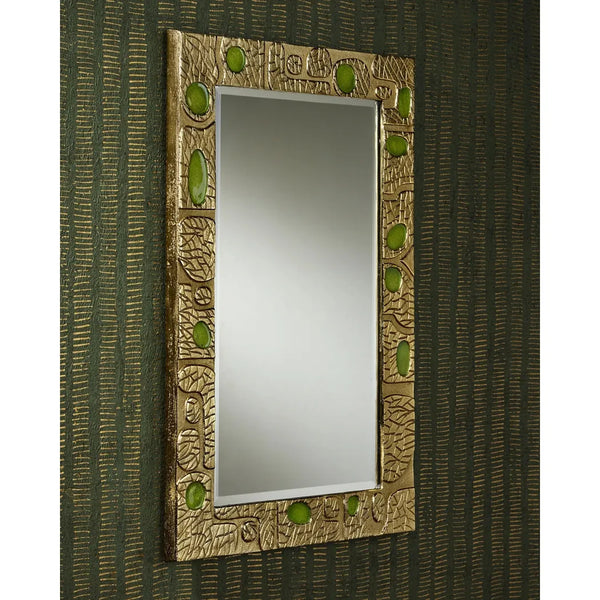 23.75" Beau Monde Gold Frame Wall Mirror-Wall Mirrors-Currey & Co-LOOMLAN