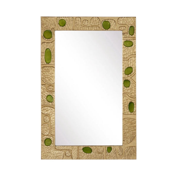 23.75" Beau Monde Gold Frame Wall Mirror-Wall Mirrors-Currey & Co-LOOMLAN