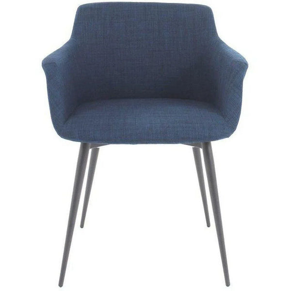 24 Inch Arm Chair Blue (Set Of 2) Blue Retro Dining Chairs LOOMLAN By Moe's Home