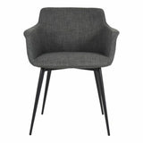 24 Inch Arm Chair Grey (Set Of 2) Grey Retro Dining Chairs LOOMLAN By Moe's Home