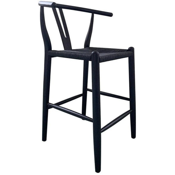 24 Inch Counter Stool Black Scandinavian Counter Stools LOOMLAN By Moe's Home
