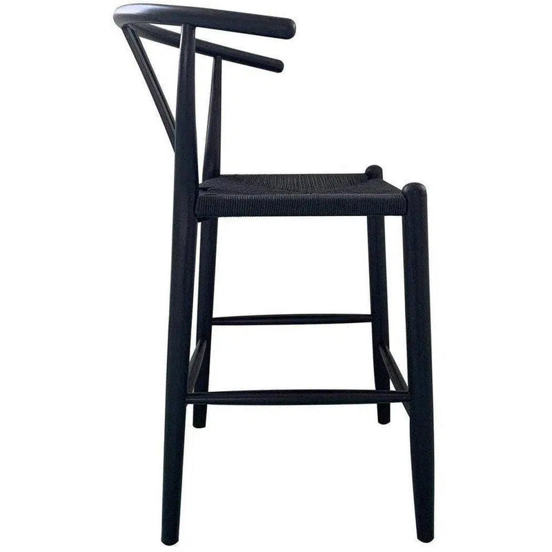 24 Inch Counter Stool Black Scandinavian Counter Stools LOOMLAN By Moe's Home