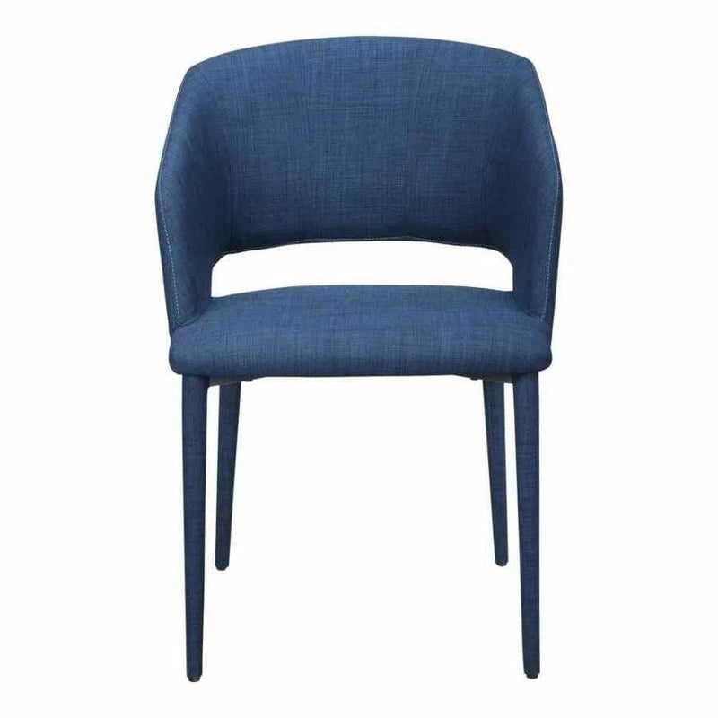 24 Inch Dining Chair Navy Blue Retro Dining Chairs LOOMLAN By Moe's Home