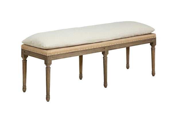 Milton Linen Upholstered Stylish Bench