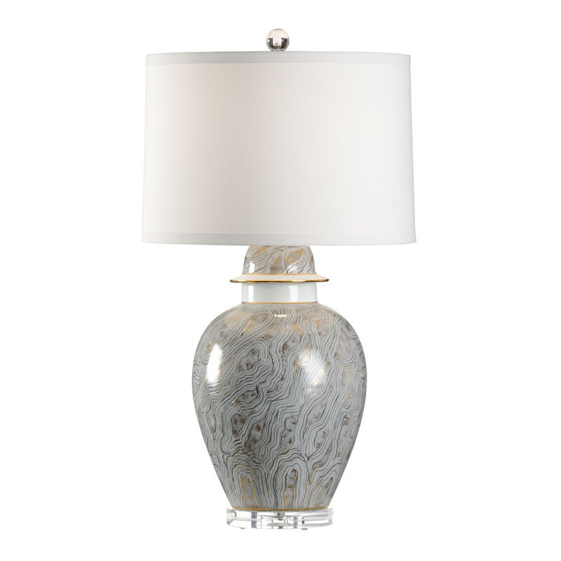 Marbleized Porcelain Table Lamp