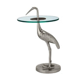 25" Crane Cast Aluminum Accent Table - LOOMLAN - Currey & Co - Side Tables
