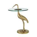 25" Crane Cast Aluminum Accent Table - LOOMLAN - Currey & Co - Side Tables