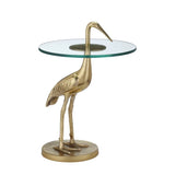 25" Crane Cast Aluminum Accent Table - LOOMLAN - Currey & Co - Side Tables