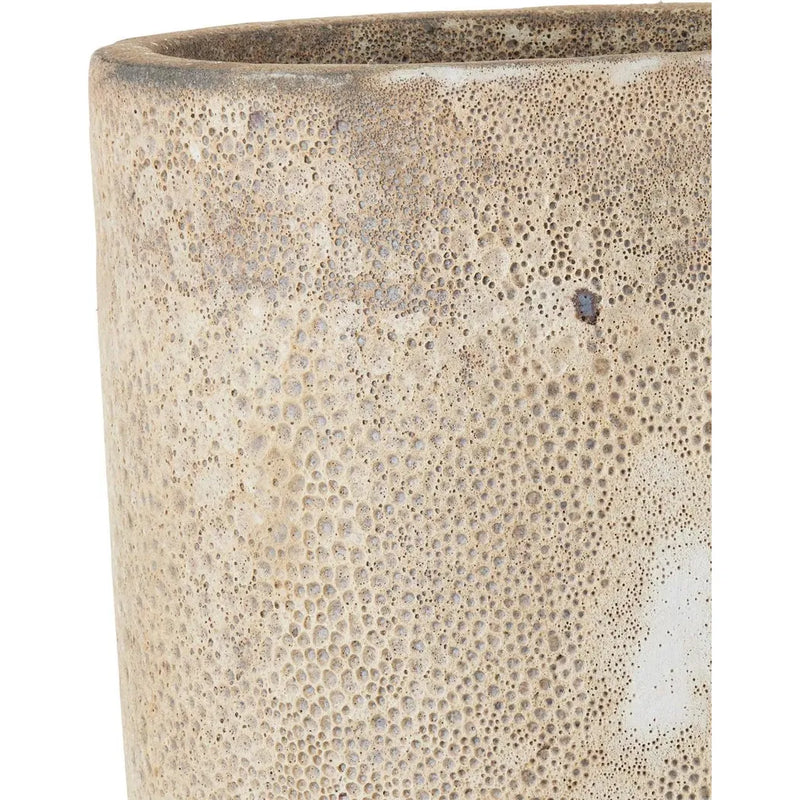 25 in. Elias Ceramic Beige Planter