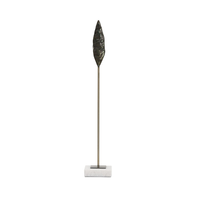 Fletcher Bronze Arrowhead On Marble Sculpture