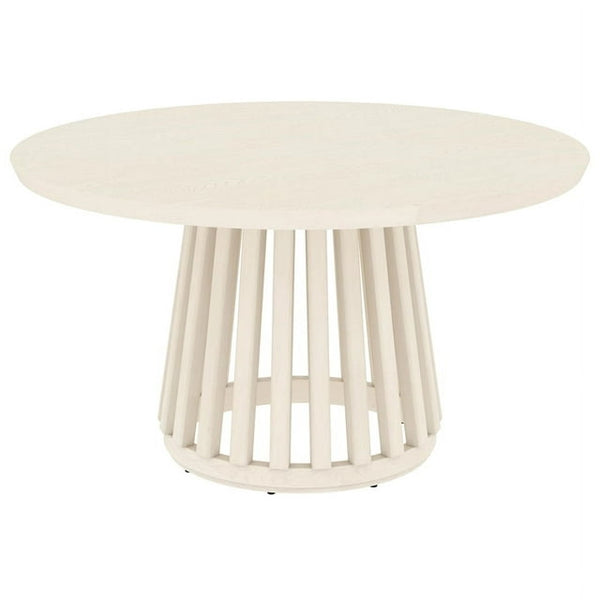 Crystal Cove Wood White Round Dining Table