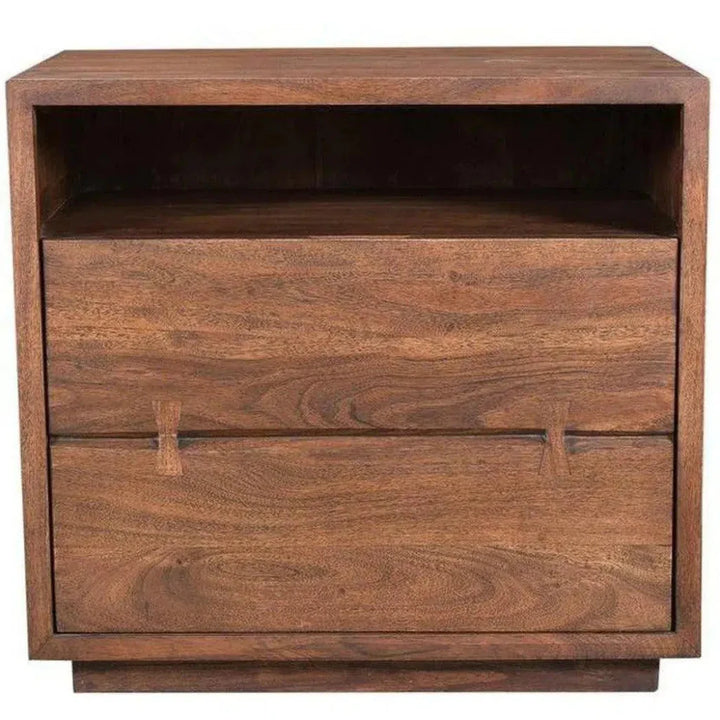 26 Inch Nightstand Brown Industrial - LOOMLAN - Moe's Home - Nightstands