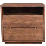 26 Inch Nightstand Brown Industrial