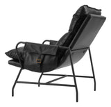 Halaus Steel Black Accent Arm Chair
