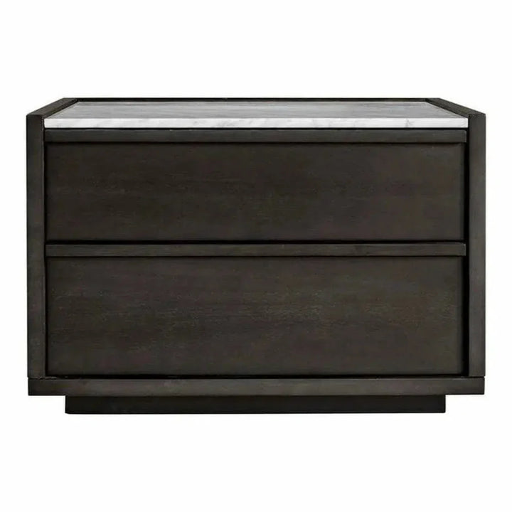 26.5 Inch Nightstand Grey Contemporary - LOOMLAN - Moe's Home - Nightstands