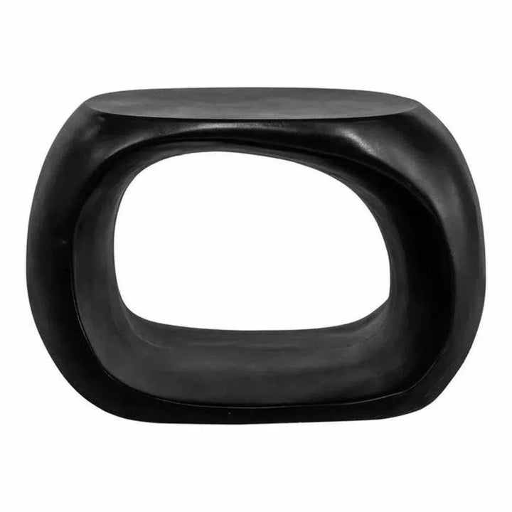 26.75 Inch Outdoor Stool Black Contemporary-Garden Stools-Moe's Home-LOOMLAN