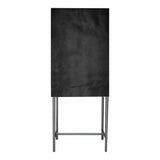 26x70 Inch Tall Wood Cabinet on Metal Stand