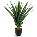 Le Present-28" Faux Botanical Outdoor Green Dracaena-Potted Plants-LOOMLAN