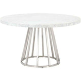 28" Stainless Steel Turino Round Dining Table Base (Base Only) Dining Tables LOOMLAN By Essentials For Living