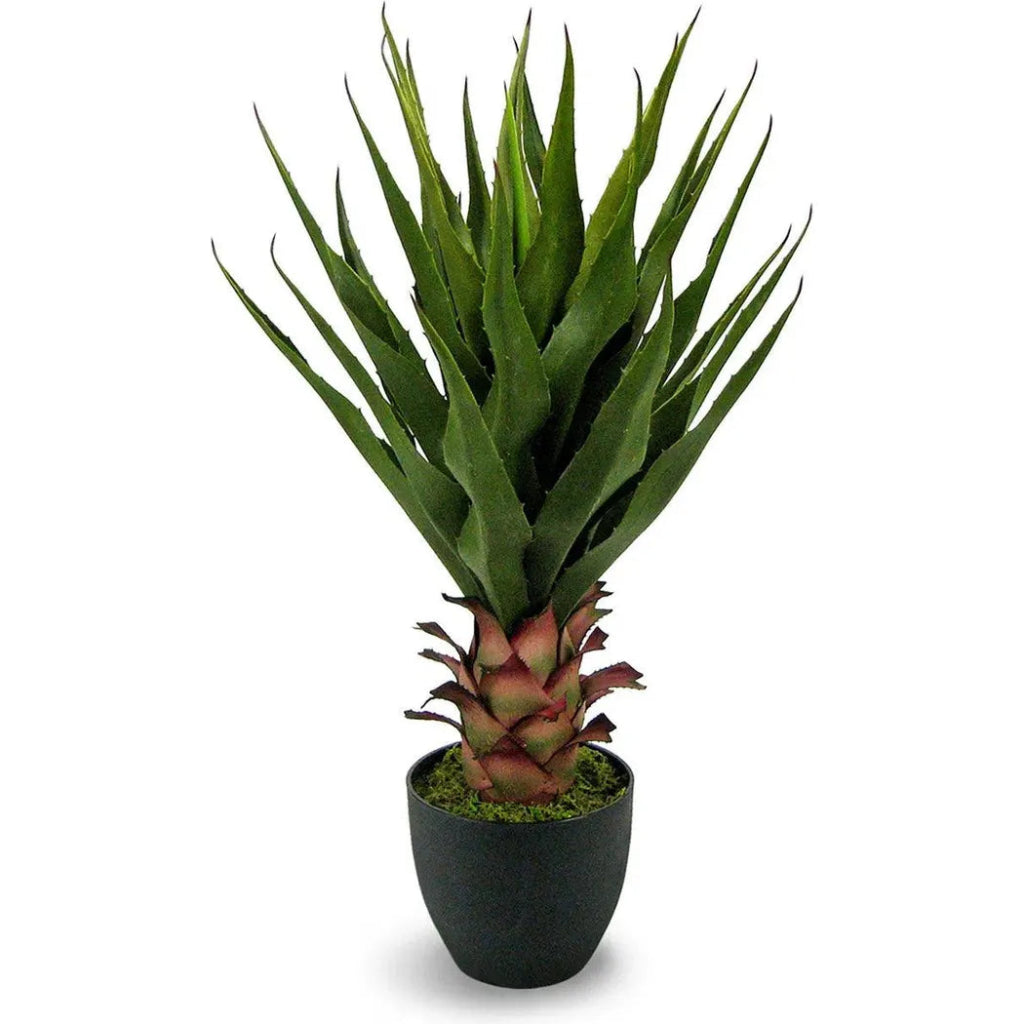 28" Faux Botanical Outdoor Green Agave - LOOMLAN - Potted Plants