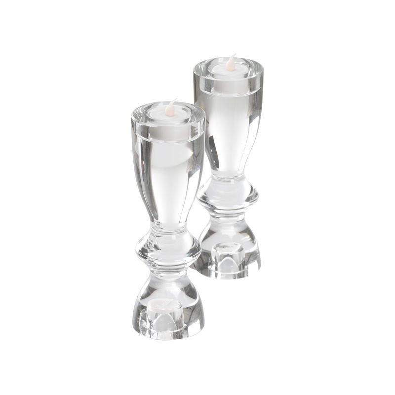 Gris Crystal Made Candleholders (Set Of 2)