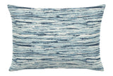 Wave Ripple Indigo Handmade Outdoor Pillow