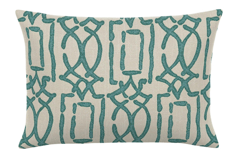 Meditation Turquoise Handmade Outdoor Pillow