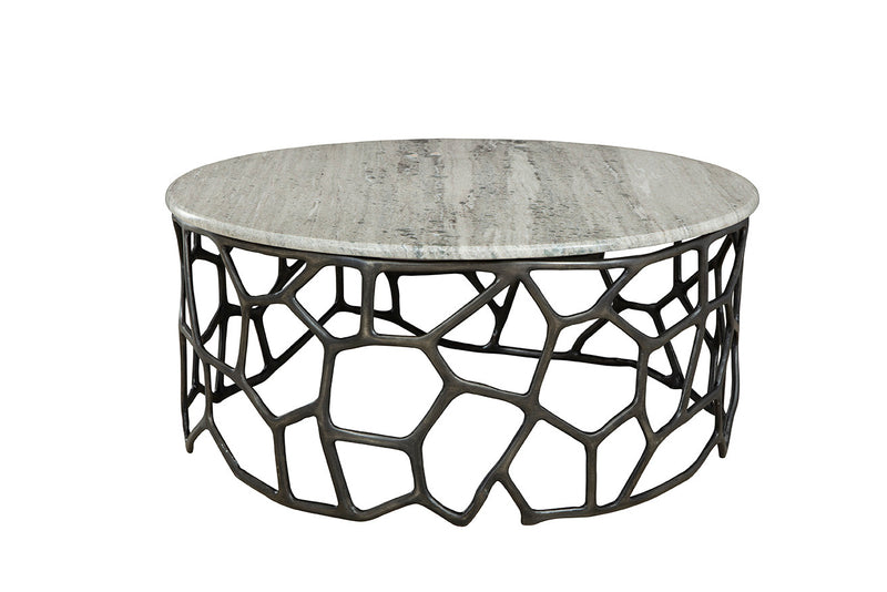 Sebastian Marble Topped Round Coffee Table