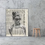 Audrey Hepburn Vintage Wall Art Indoor Outdoor Canvas