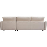 2PC Reversible Chaise Sectional Feather Seating in Cream Sectionals LOOMLAN By Diamond Sofa