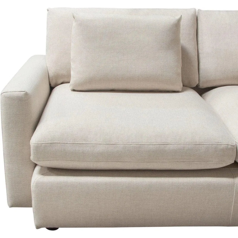 2PC Reversible Chaise Sectional in Cream