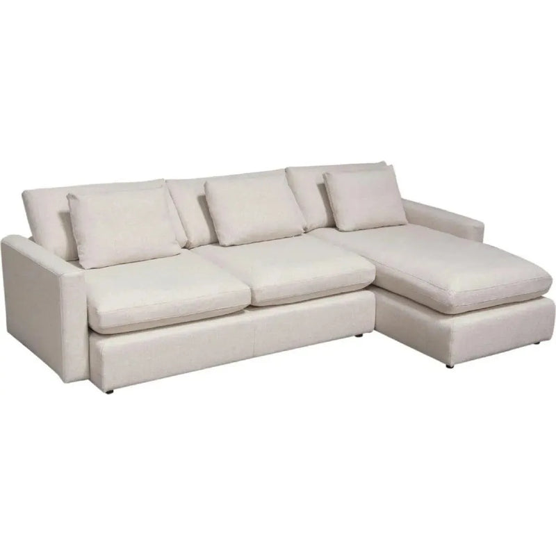 2PC Reversible Chaise Sectional in Cream