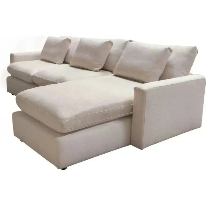 2PC Reversible Chaise Sectional in Cream - LOOMLAN - Diamond Sofa - Sectionals