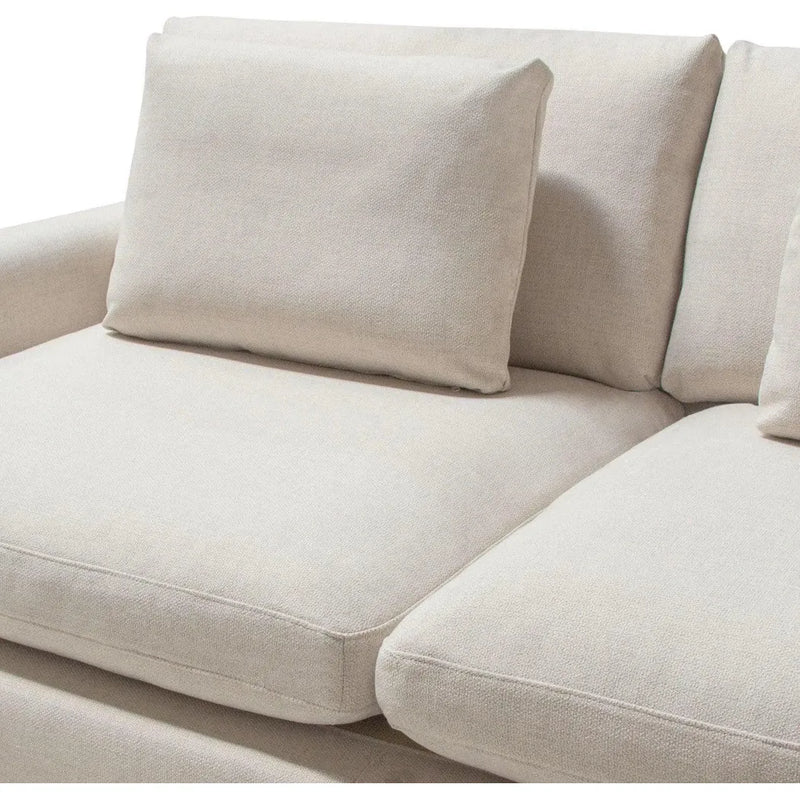 2PC Reversible Chaise Sectional in Cream