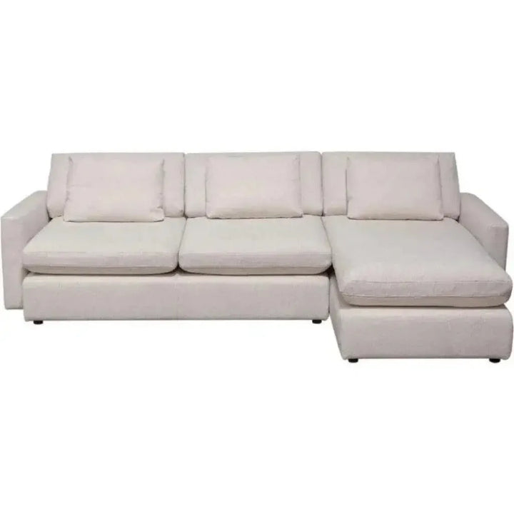 2PC Reversible Chaise Sectional in Cream - LOOMLAN - Diamond Sofa - Sectionals