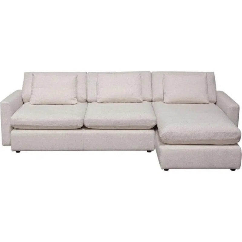 2PC Reversible Chaise Sectional in Cream