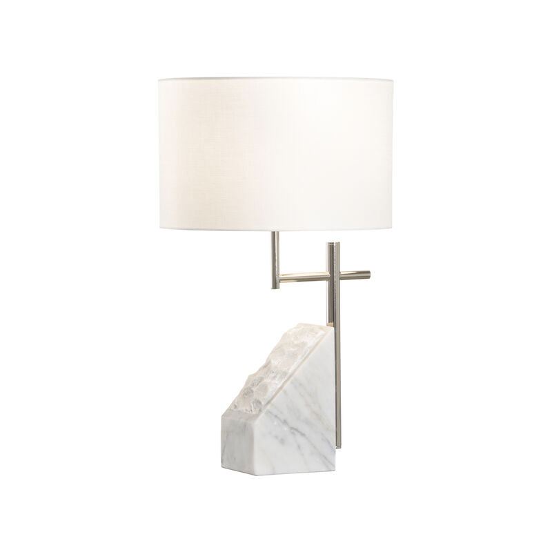 Stone Natural White Stone Crafted Table Lamp