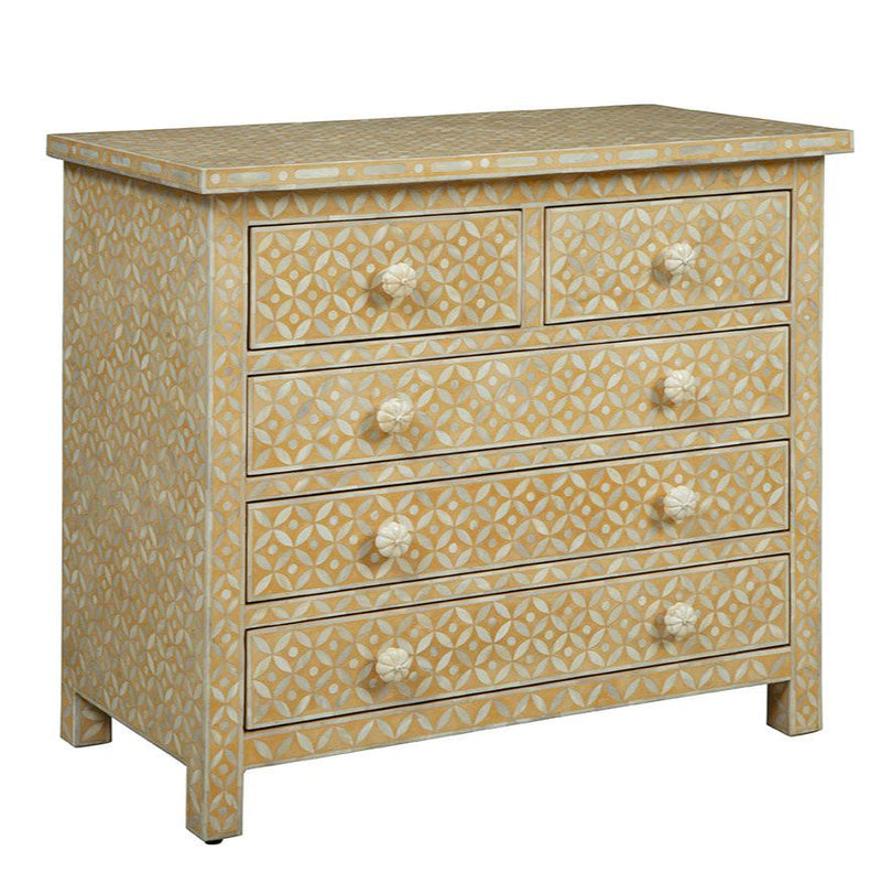 Casava Luxurious Wooden 5 Drawers Chest