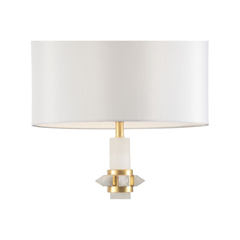 Jackie Alabaster Gold Leaf Design Table Lamp