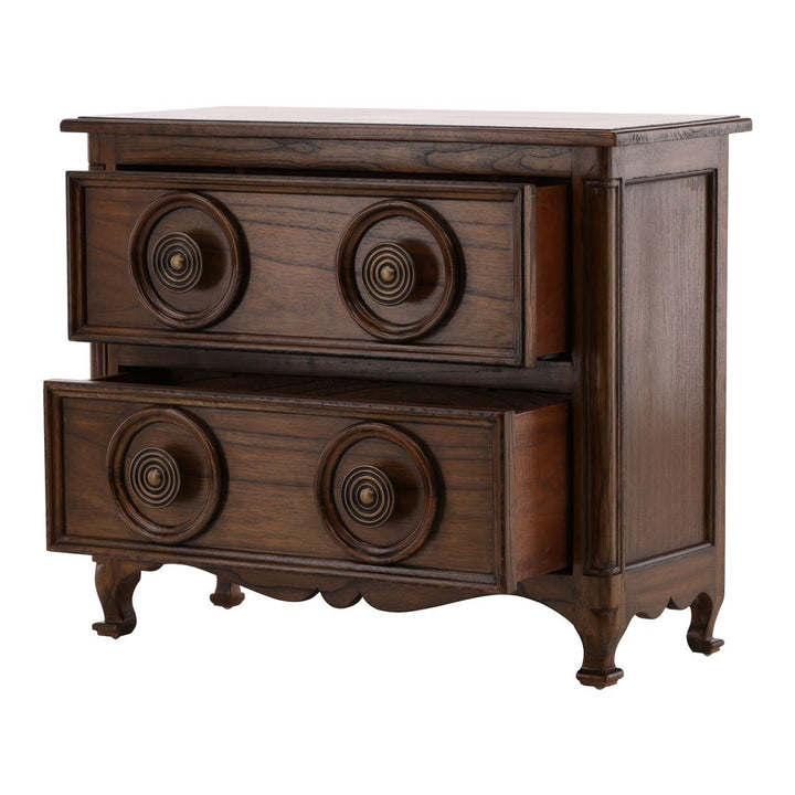 Solid Mahogany Two Drawer Chest 36 Inch | LOOMLAN