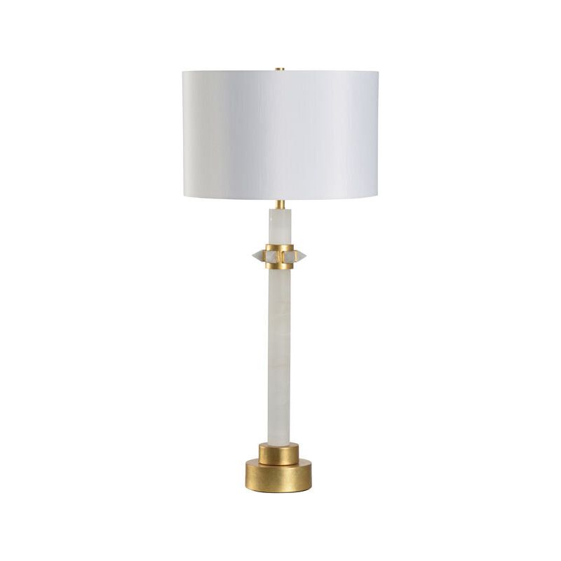 Jackie Alabaster Gold Leaf Design Table Lamp