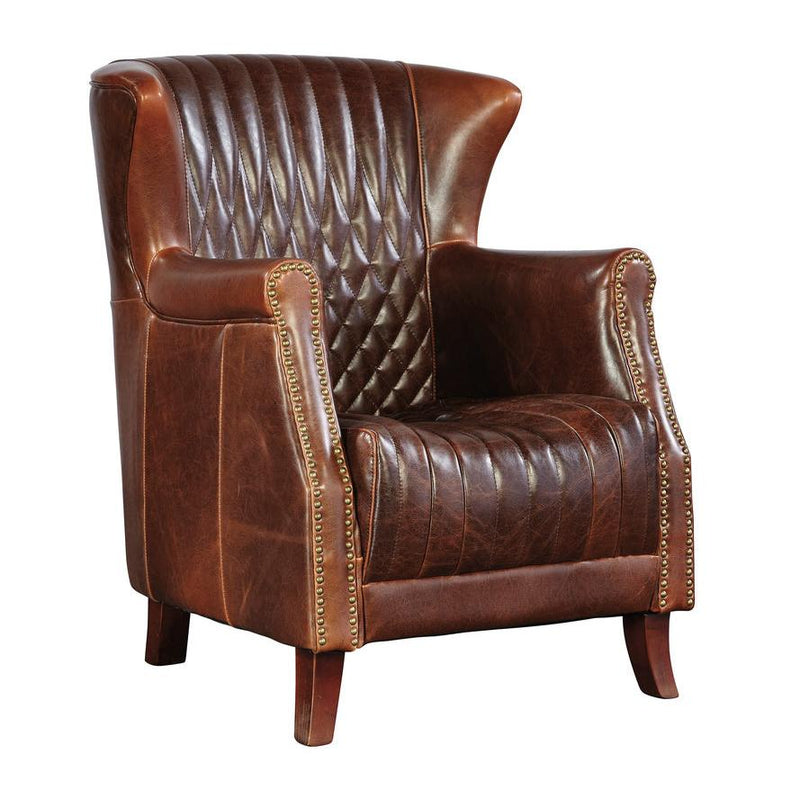 Paris Flea Market Leather Upholstered Comfort Armchair