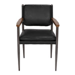 Wooster Top - Grain Leather Dining Chair - LOOMLAN - Noir - Dining Chairs