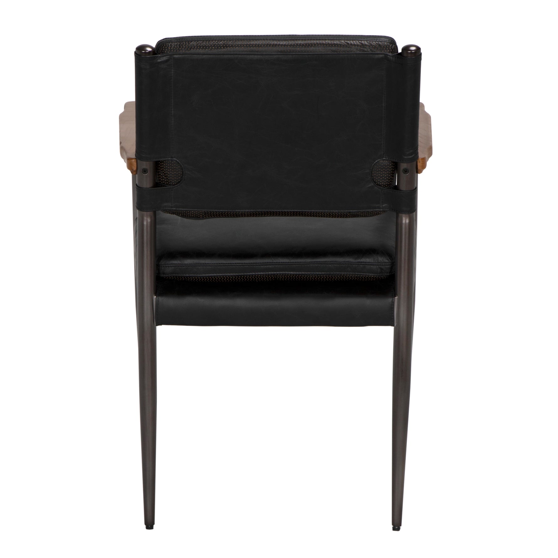 Wooster Top - Grain Leather Dining Chair - LOOMLAN - Noir - Dining Chairs