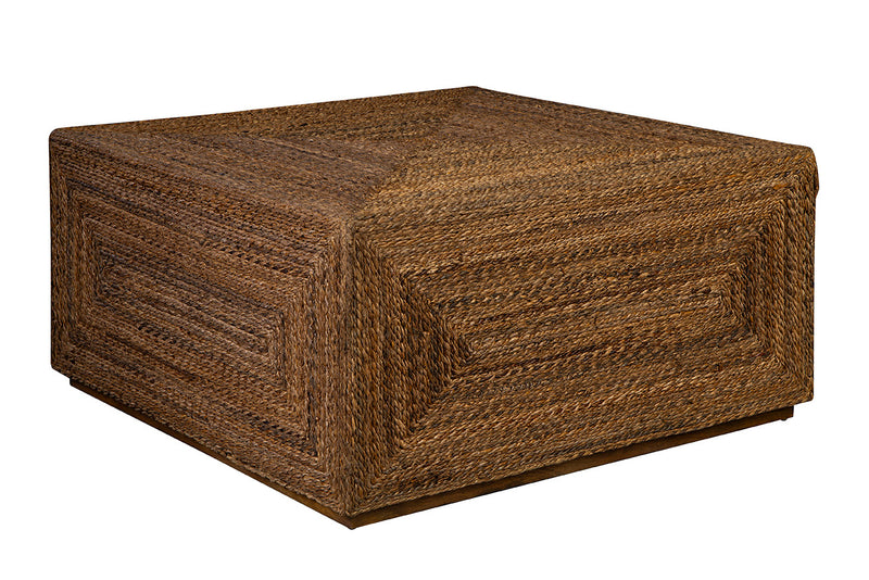 St. Lucie Banana Leaf Upholstered Square Cocktail Table